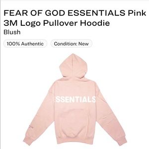 Fear of God Essentials Pink3M Logo Pullover Hoodie